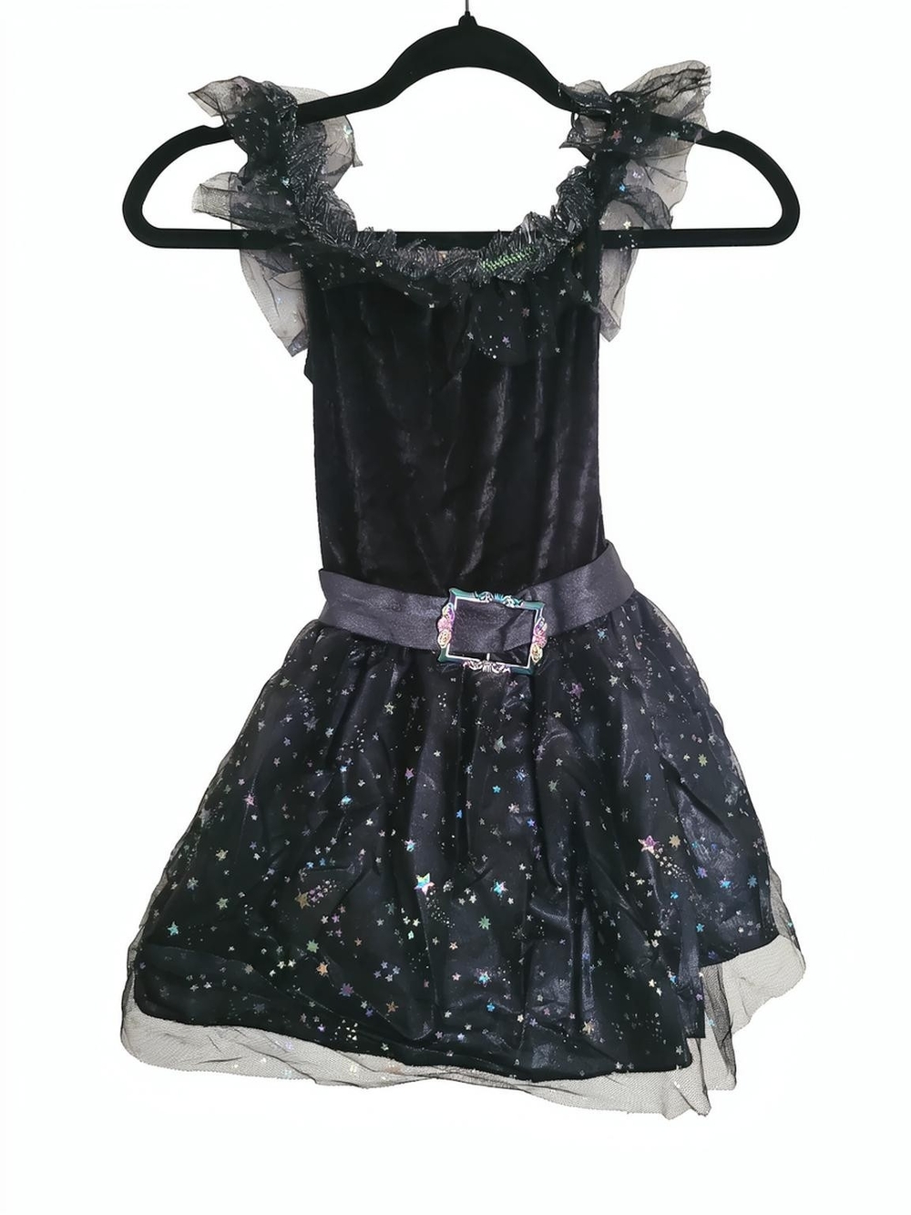 Spirit Black Star-Print Witch Costume Size S 4T-6T